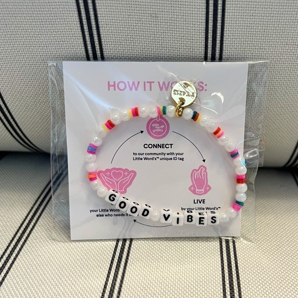 Little Words Project “Good Vibes” Beaded Bracelet